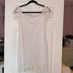 White Lace Mini-Dress